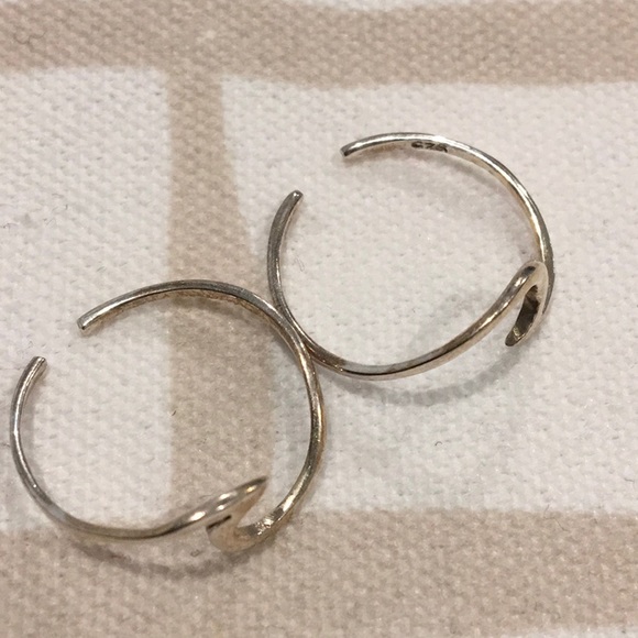 Sterling Toe Rings, Adjustable - Picture 3 of 3